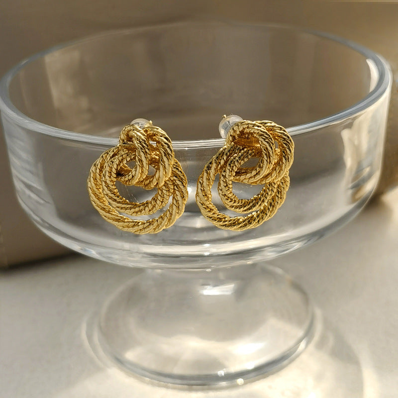 24K Gold Plated Circles Earring