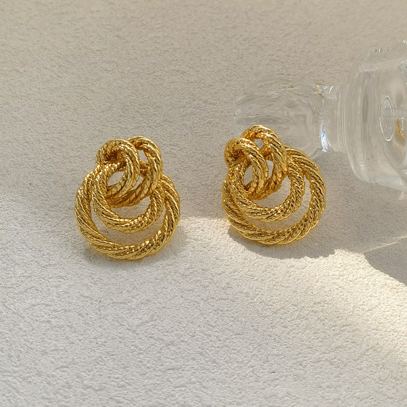 24K Gold Plated Circles Earring