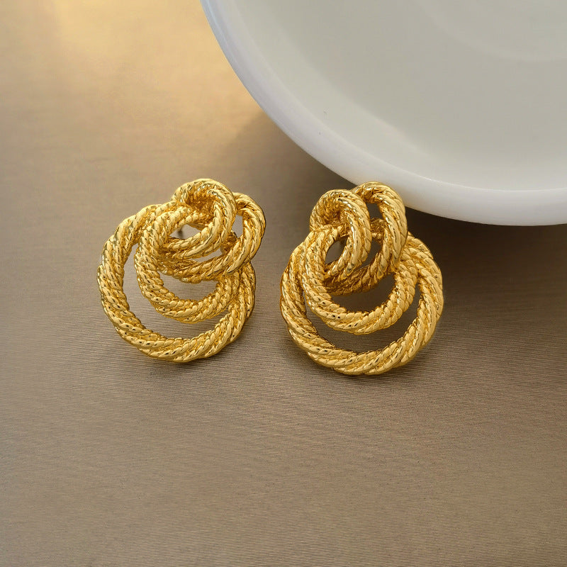 24K Gold Plated Circles Earring