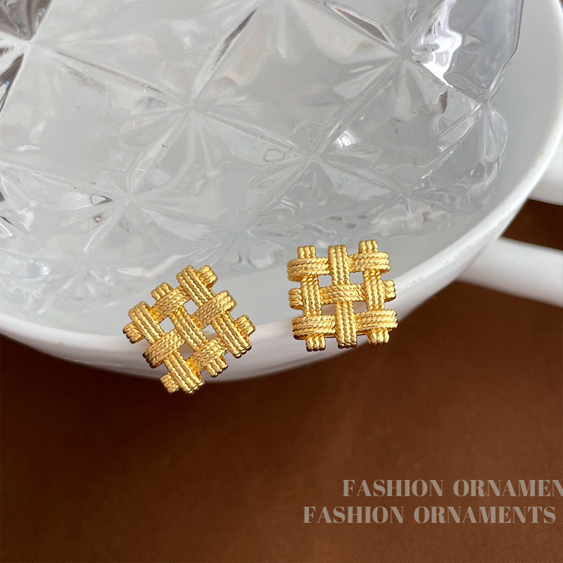 24K Gold Plated Biscuit Earring