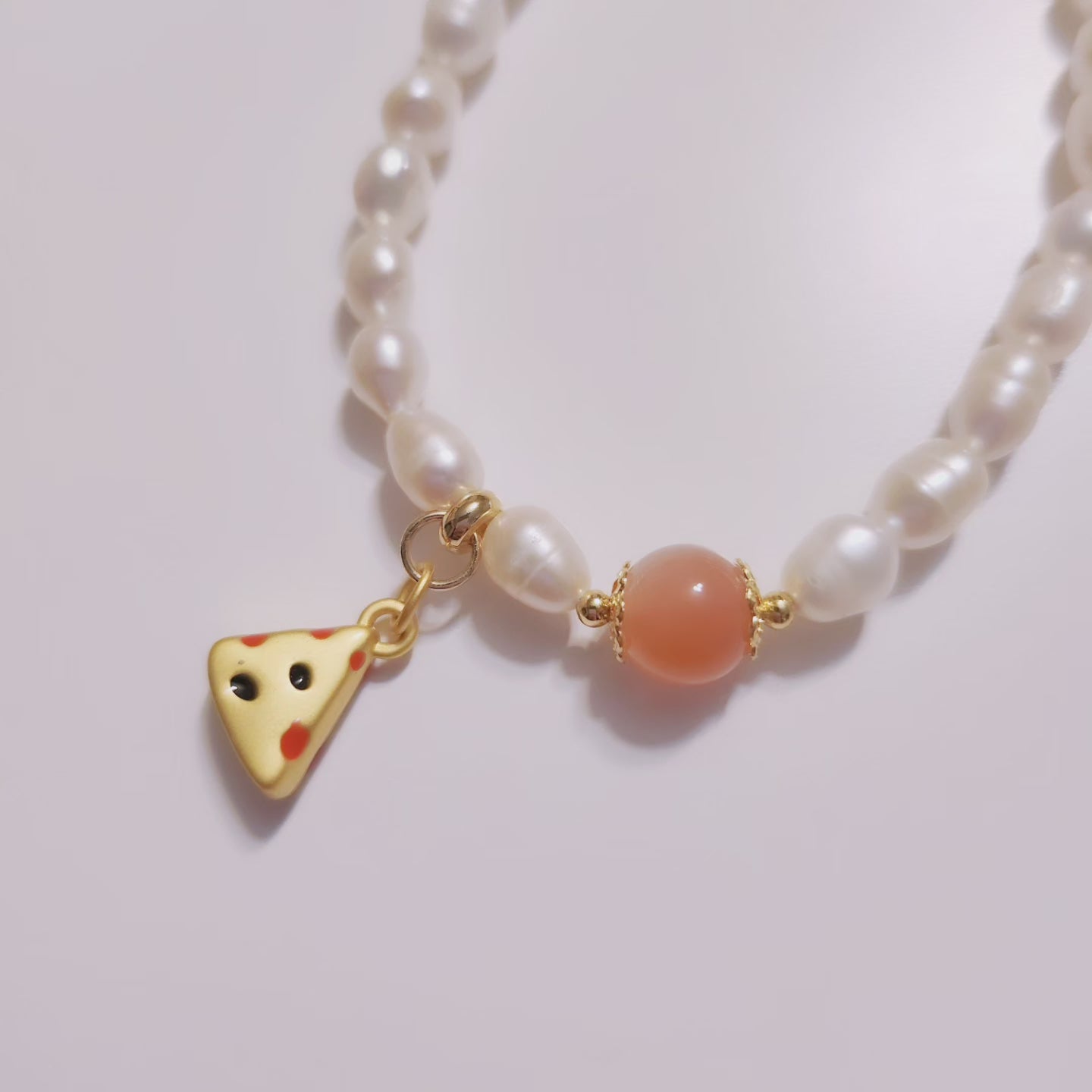 Handmade Crystal Bracelet- Fresh Cheesecake