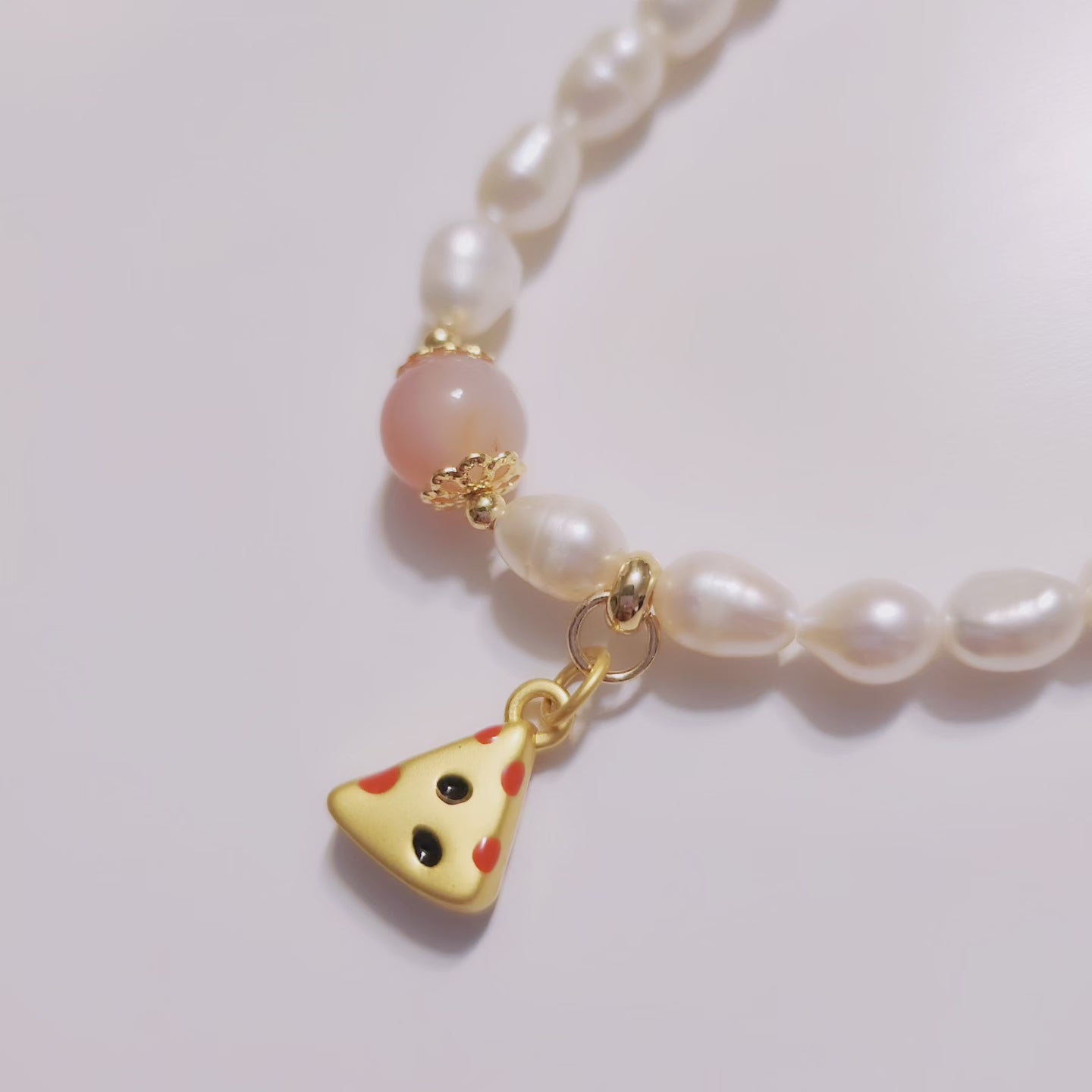 Handmade Crystal Bracelet- Fresh Cheesecake