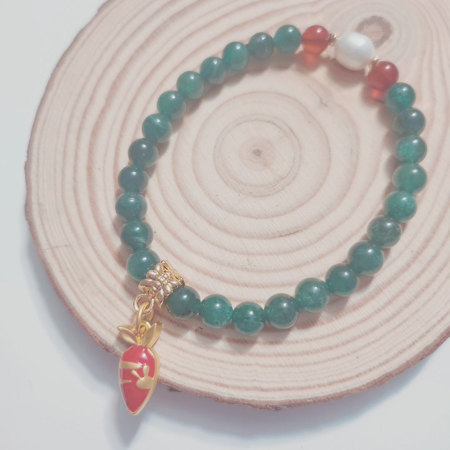 Handmade Crystal Bracelet- Mrs Green