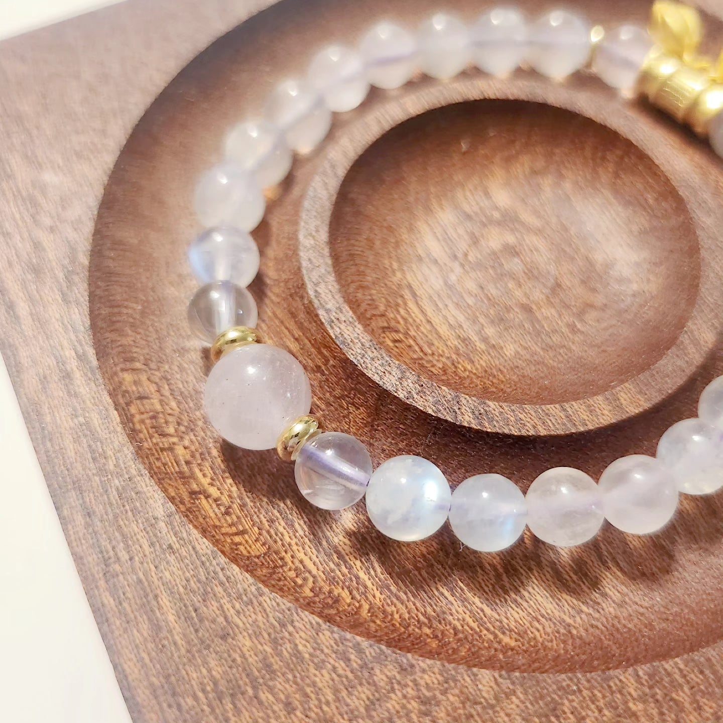 Handmade Crystal Bracelet- Peach Jelly