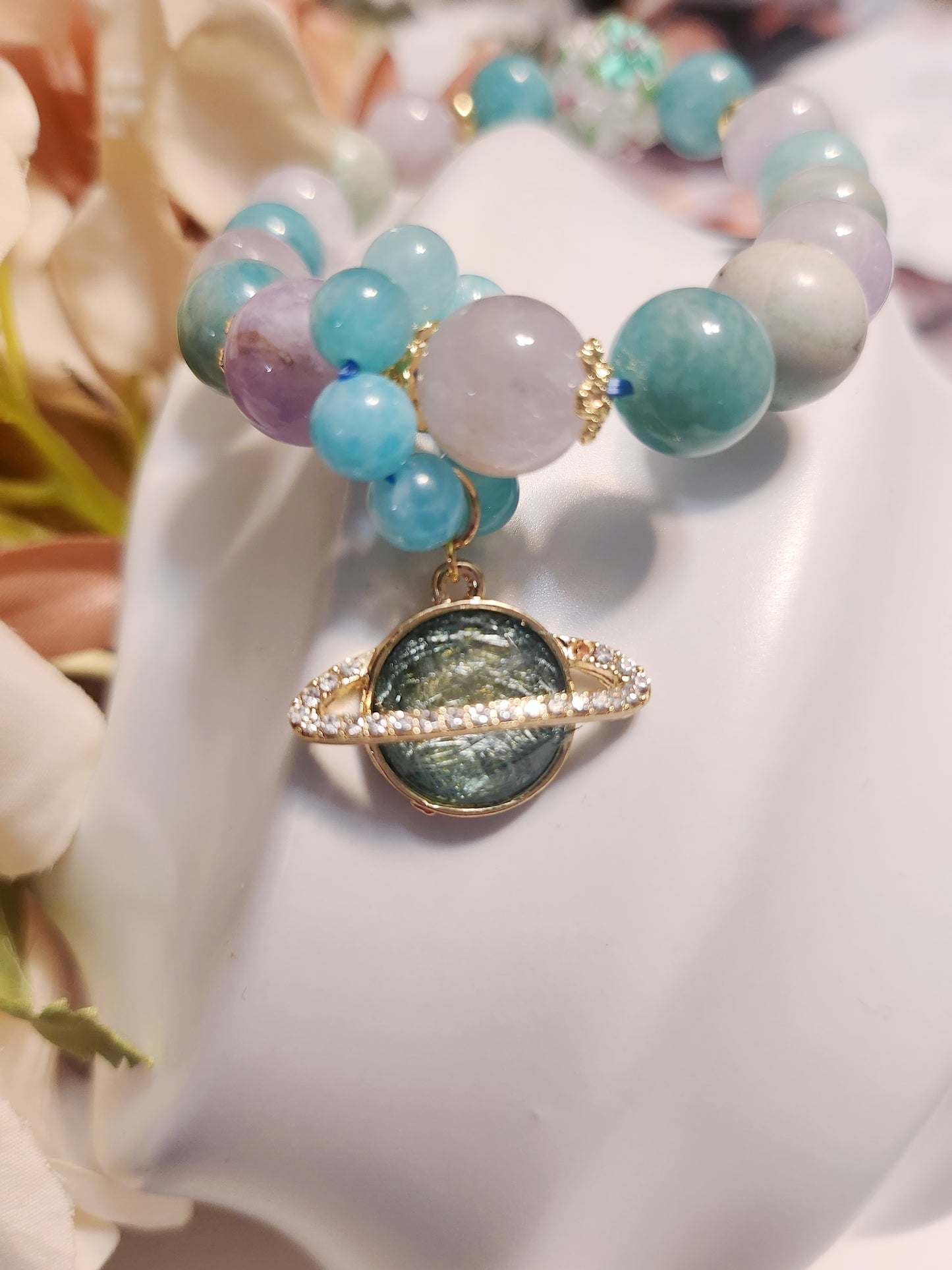 Handmade Crystal Bracelet-Serene Blossom