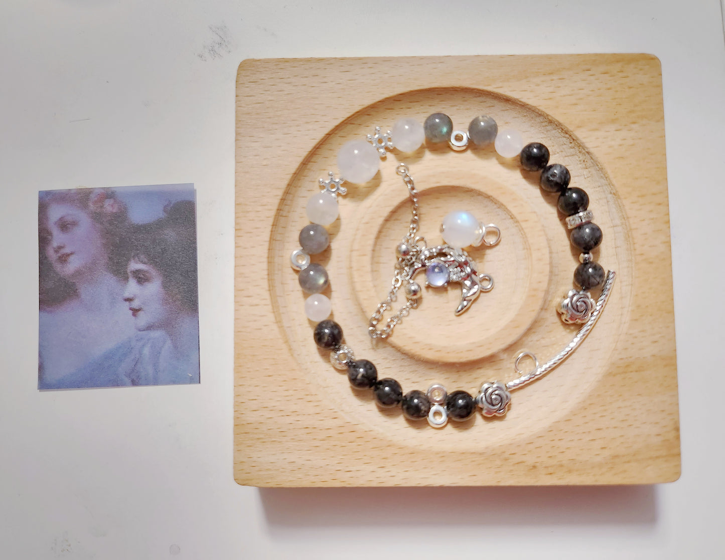 Handmade Crystal Bracelet Nocturnal Lunar Shadows