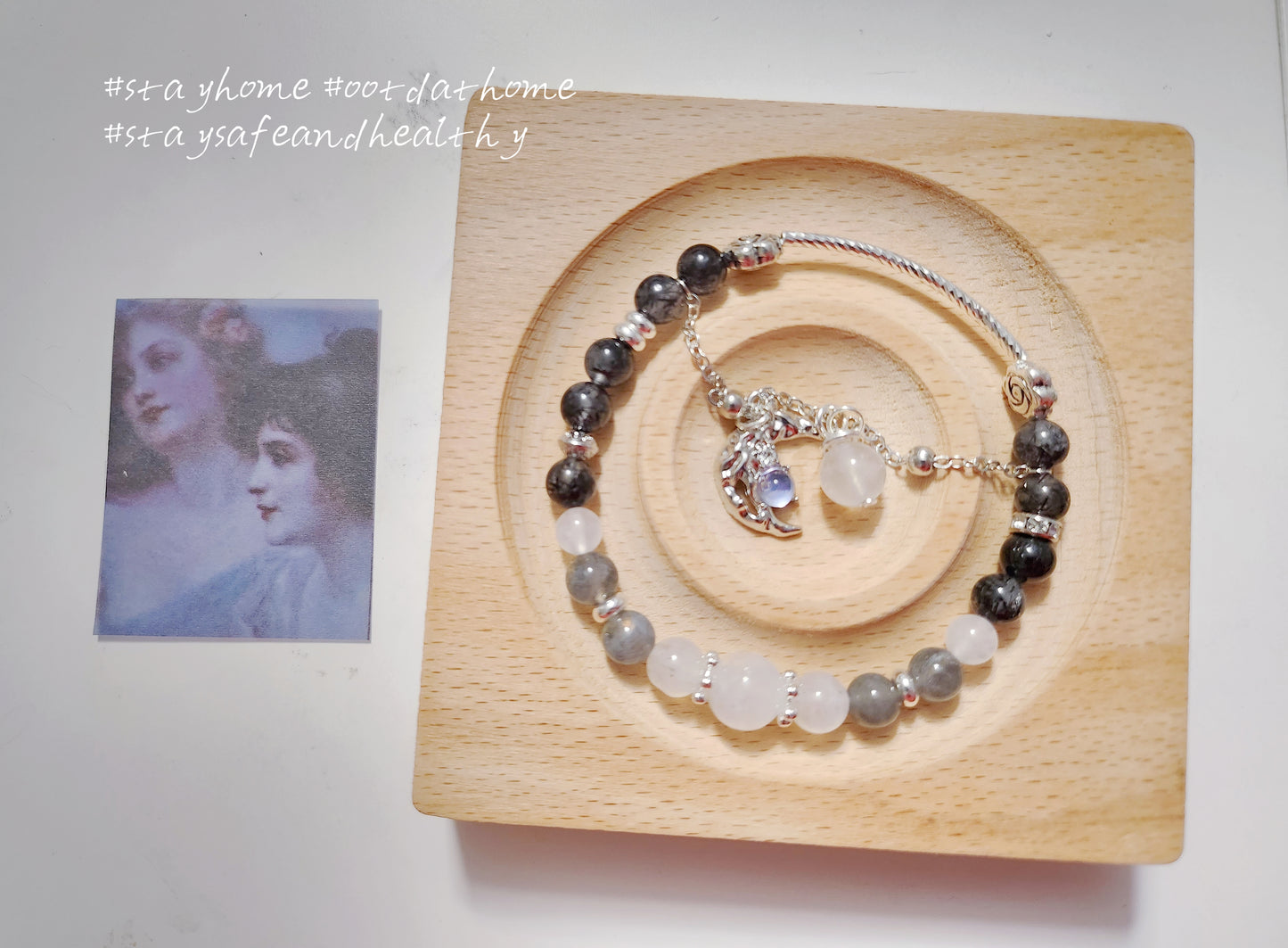 Handmade Crystal Bracelet Nocturnal Lunar Shadows