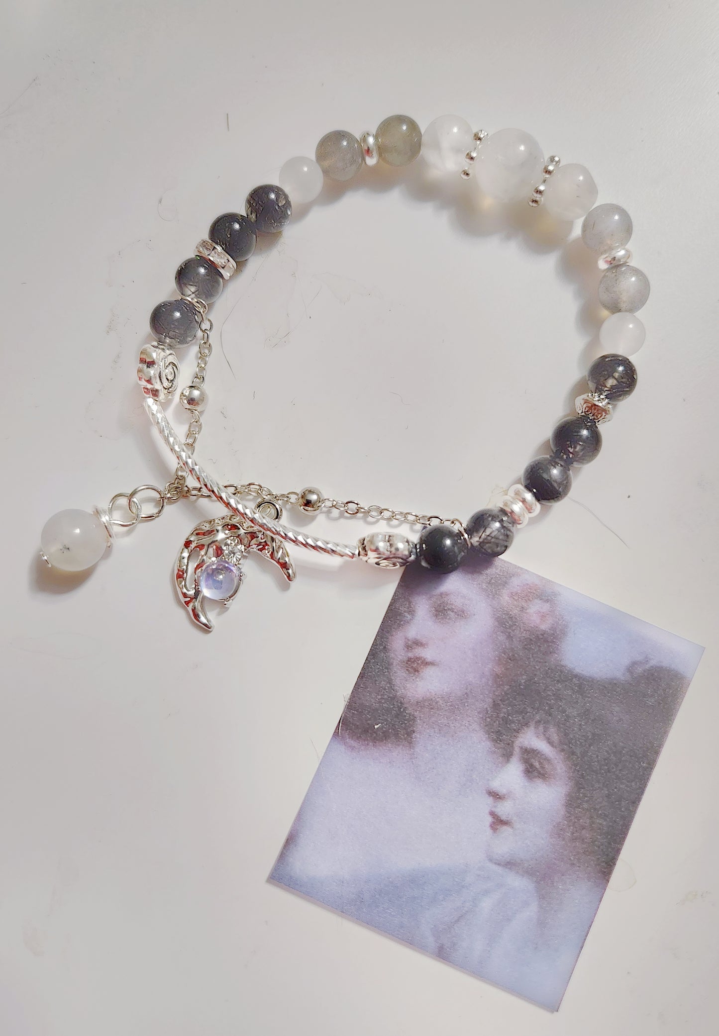 Handmade Crystal Bracelet Nocturnal Lunar Shadows