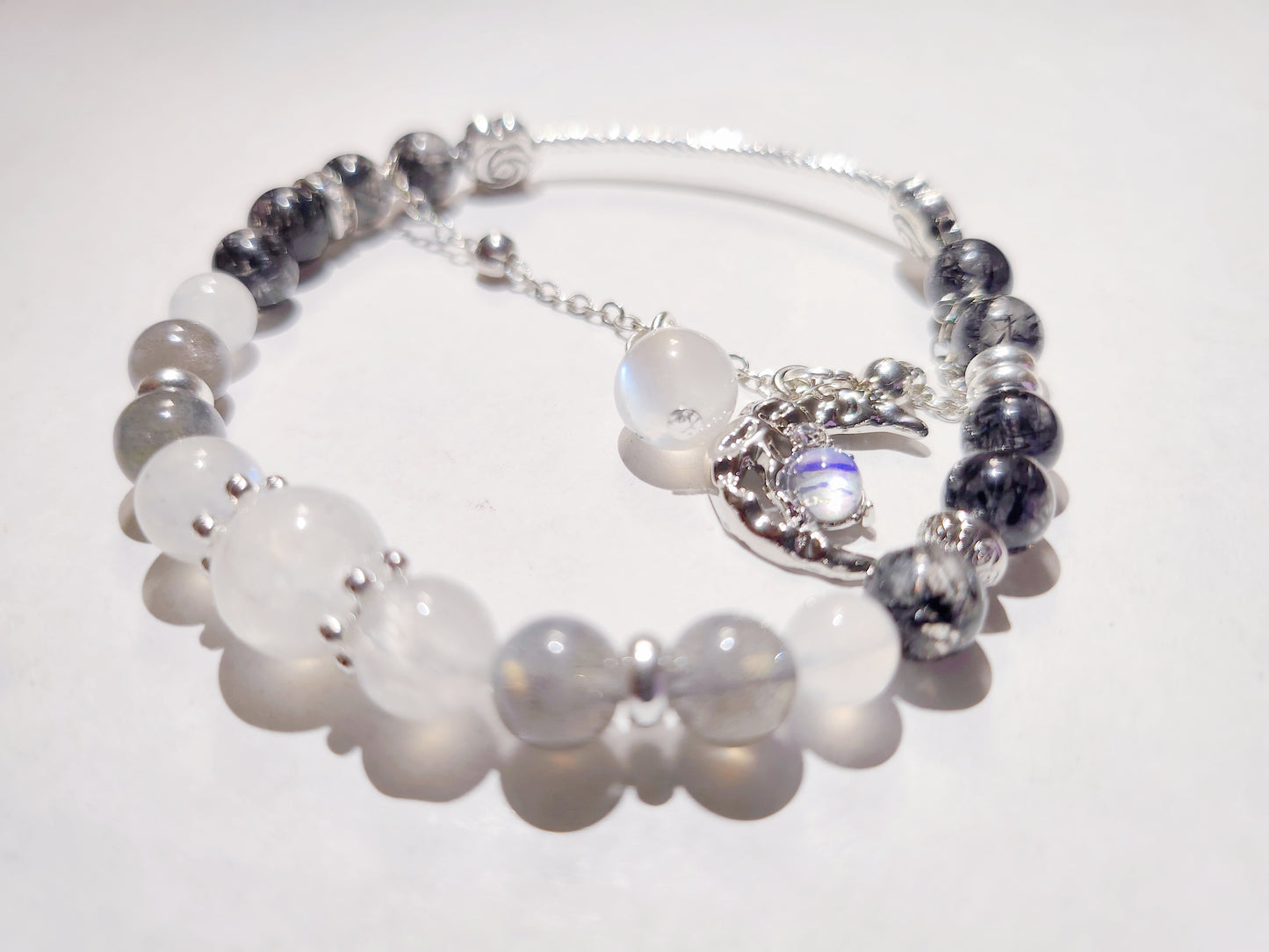 Handmade Crystal Bracelet Nocturnal Lunar Shadows