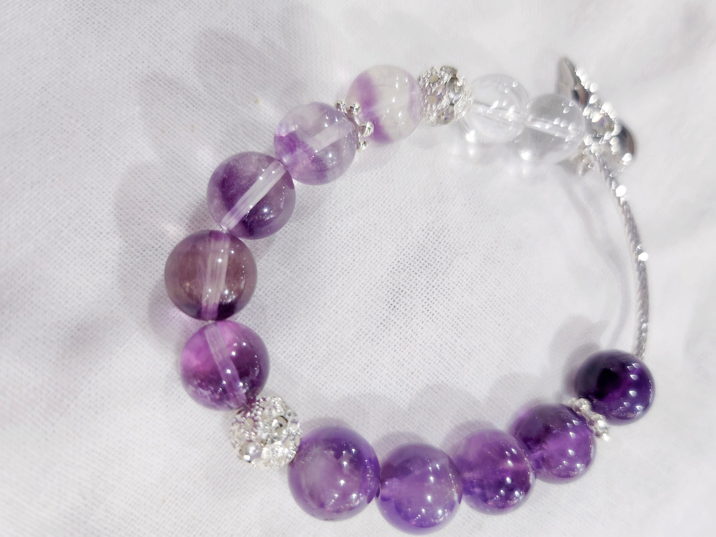 HANDMADE CRYSTAL BRACELET Purple Veil of Secrets