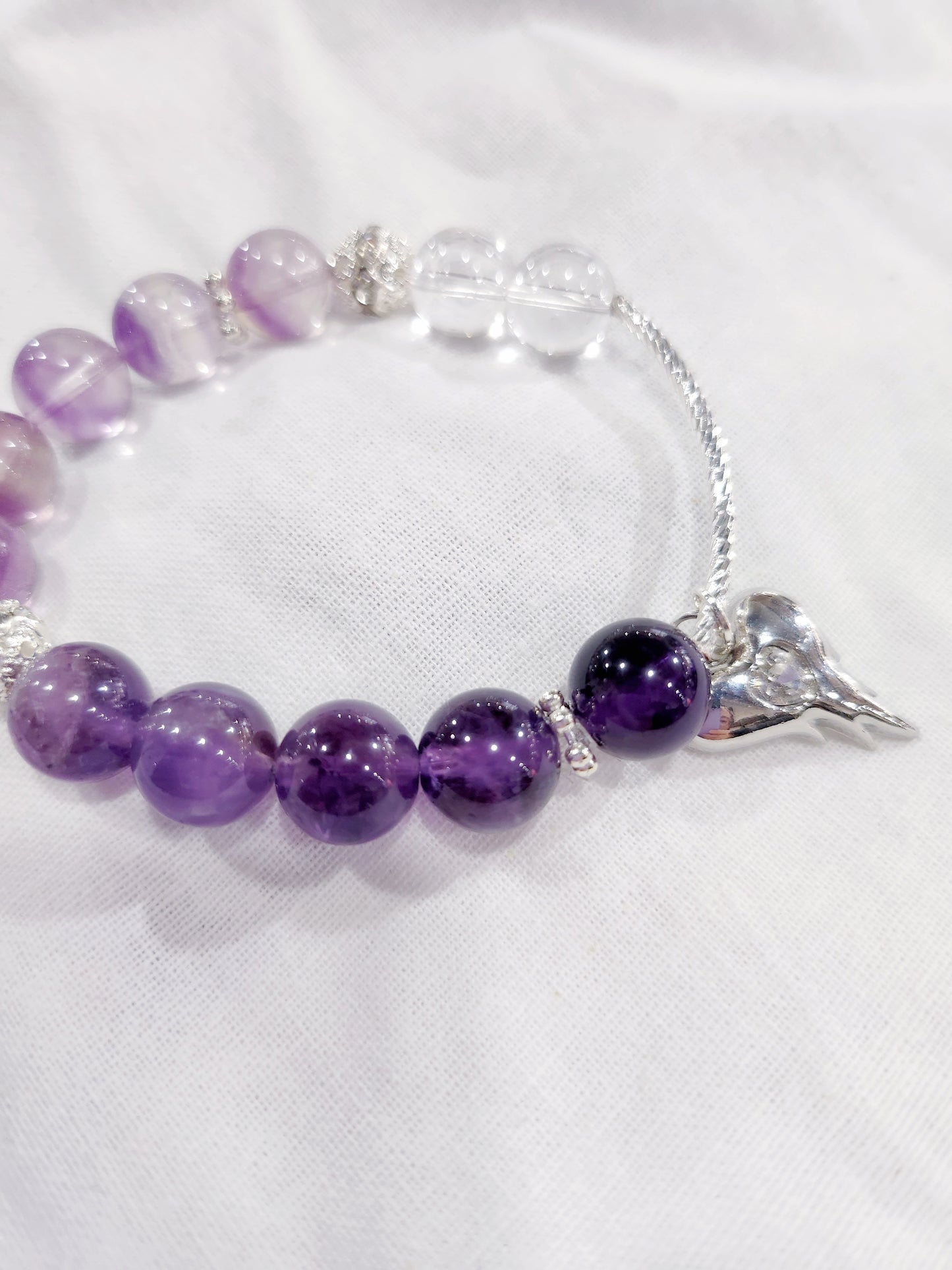 HANDMADE CRYSTAL BRACELET Purple Veil of Secrets