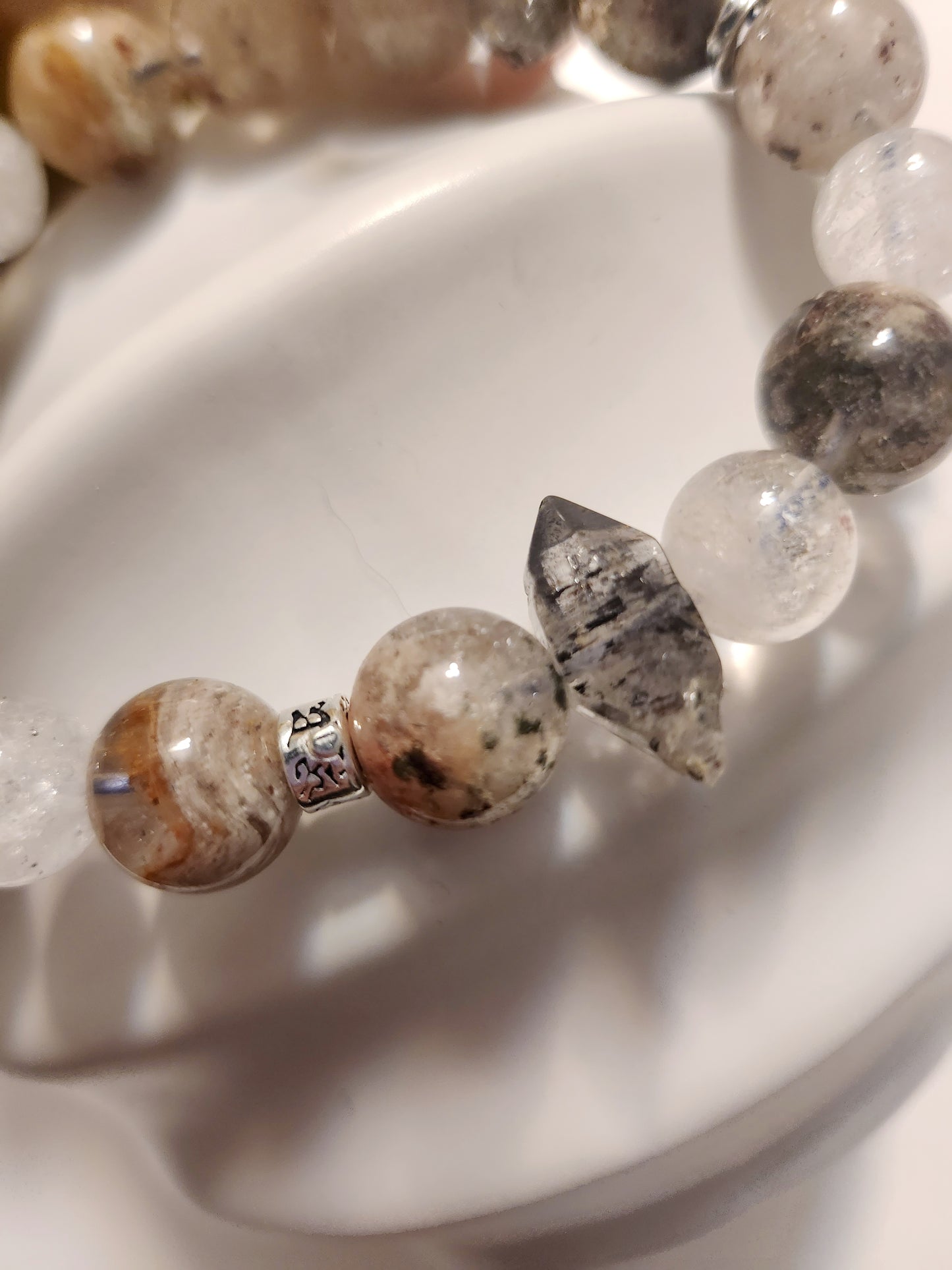 S925 Silver Handmade Crystal Bracelete - Snowstorm