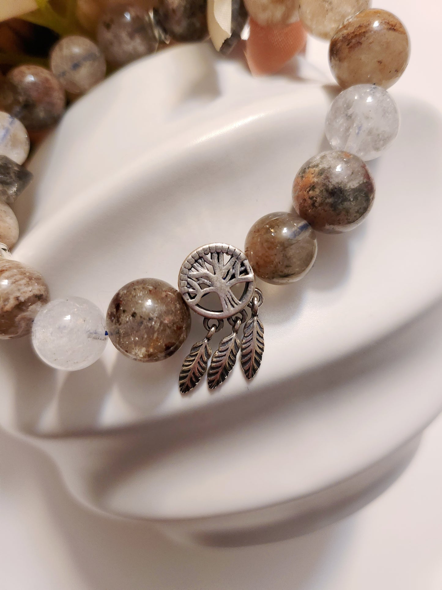 S925 Silver Handmade Crystal Bracelete - Snowstorm