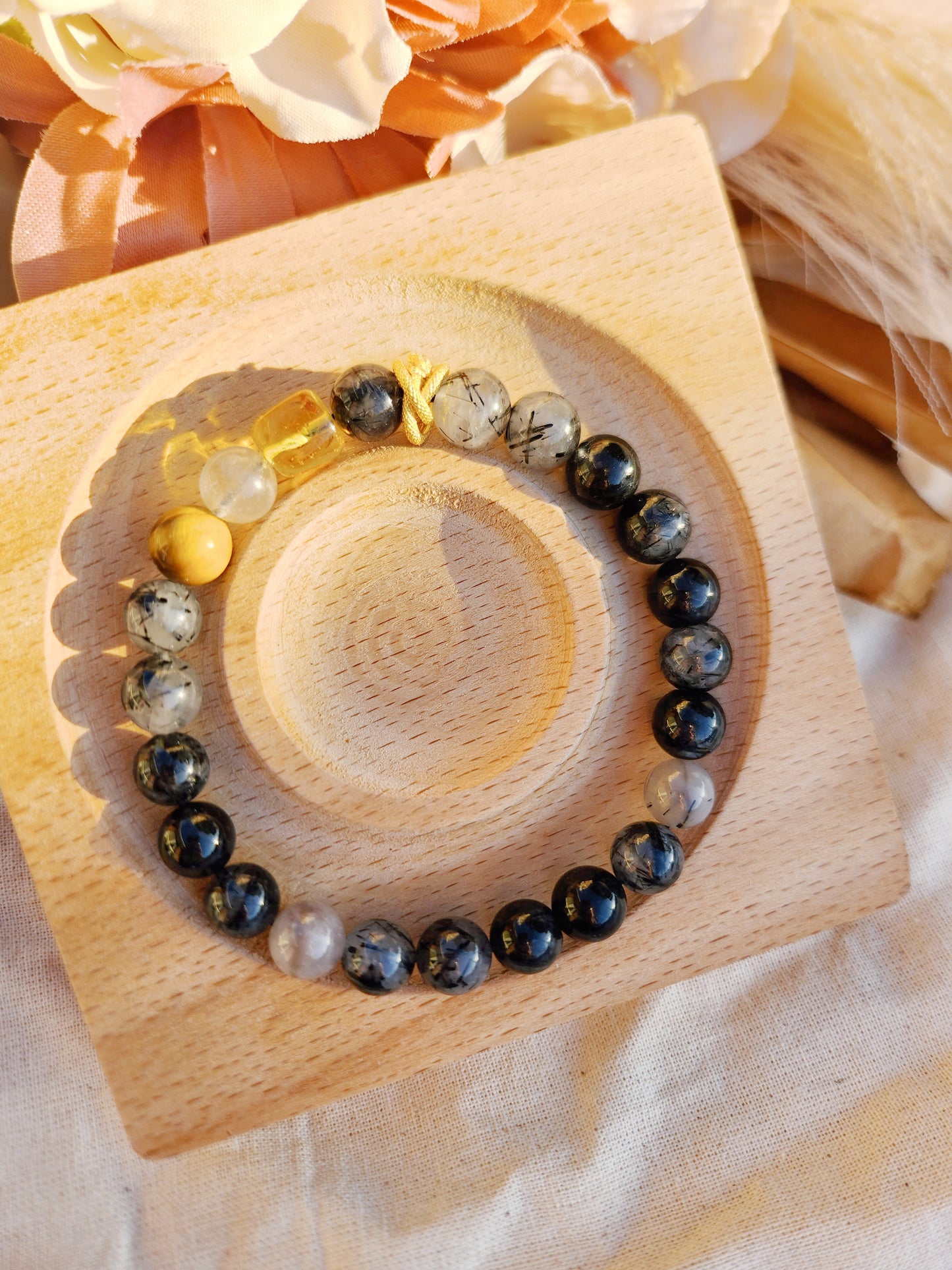 S925 Sterling Silver Handmade Crystal Bracelet- Golden Dragon