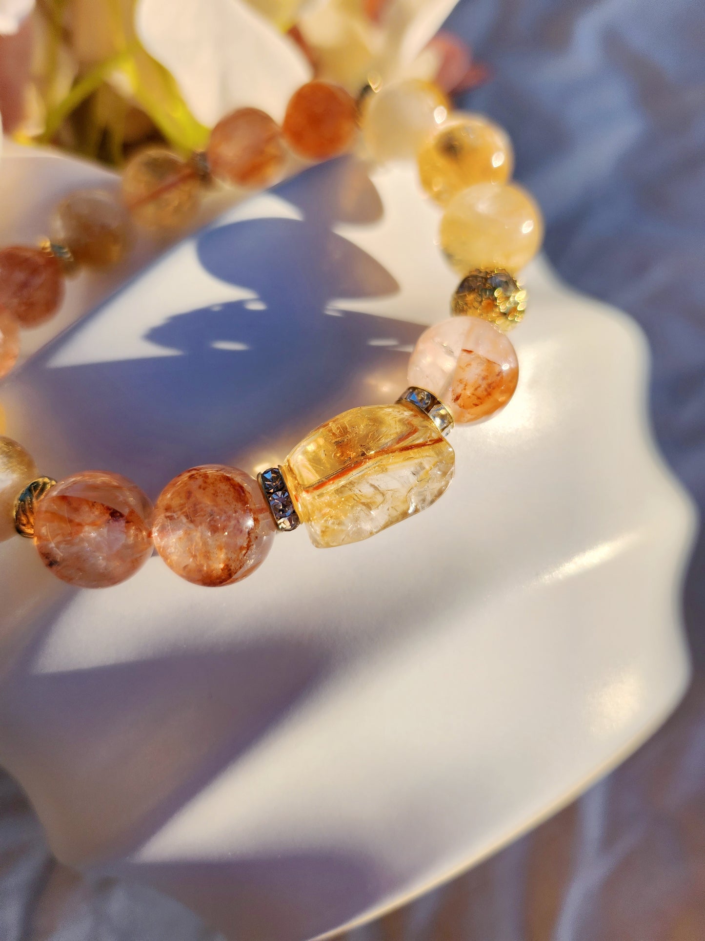 Handmade Crystal Bracelet- Golden Saal