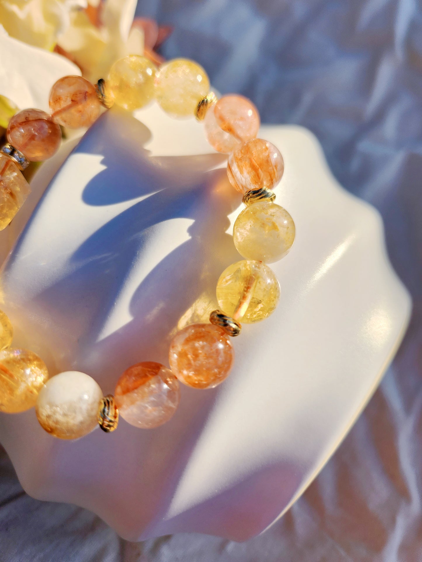 Handmade Crystal Bracelet- Golden Saal