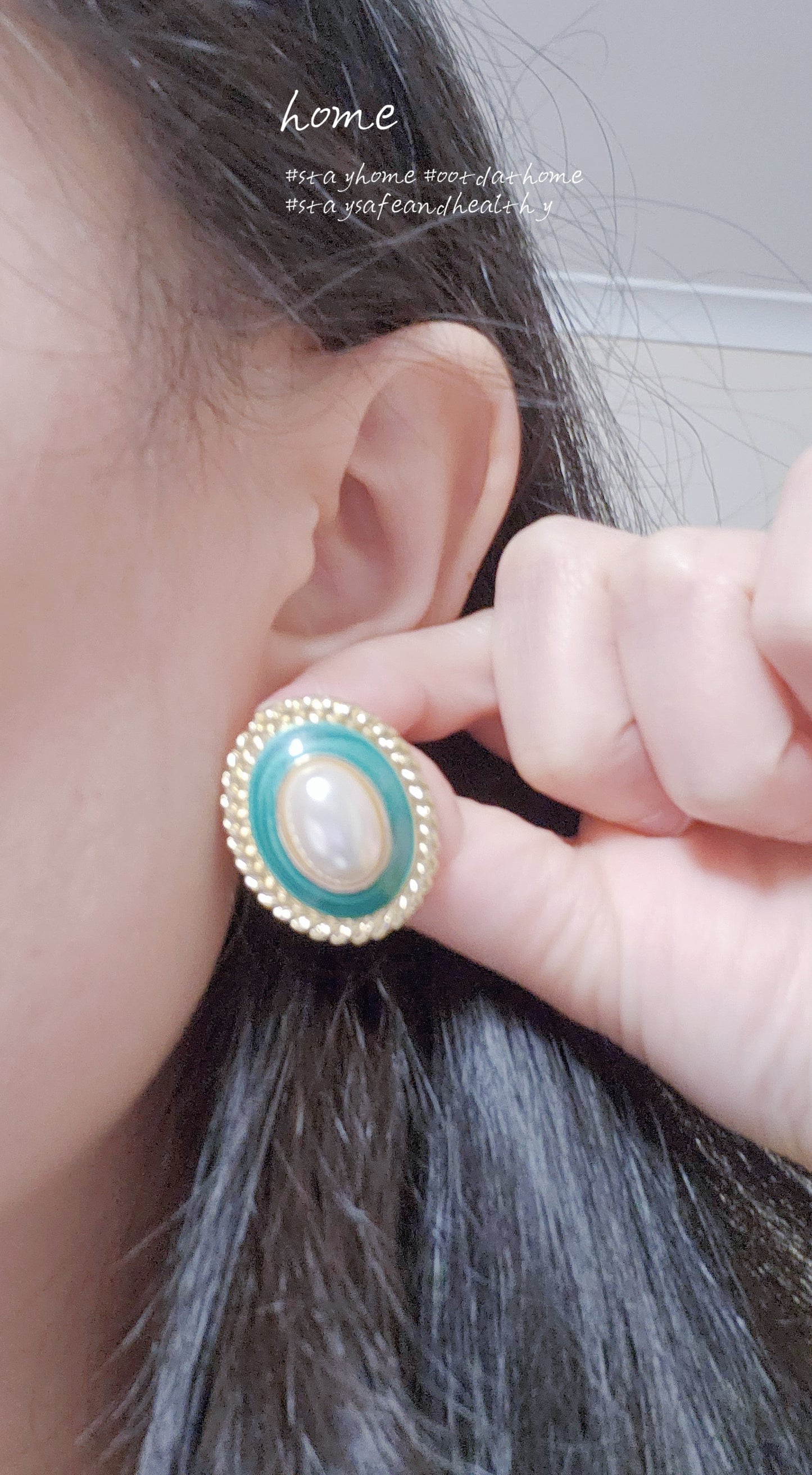 925 Sterling Silver Mrs Green Earring