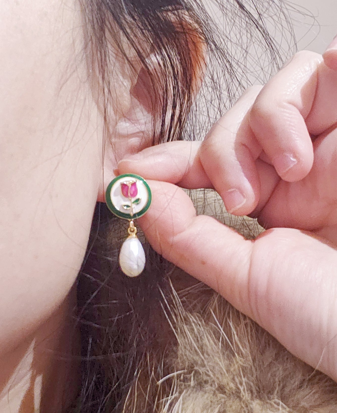 925 Silver Freshwater Pearls Earring