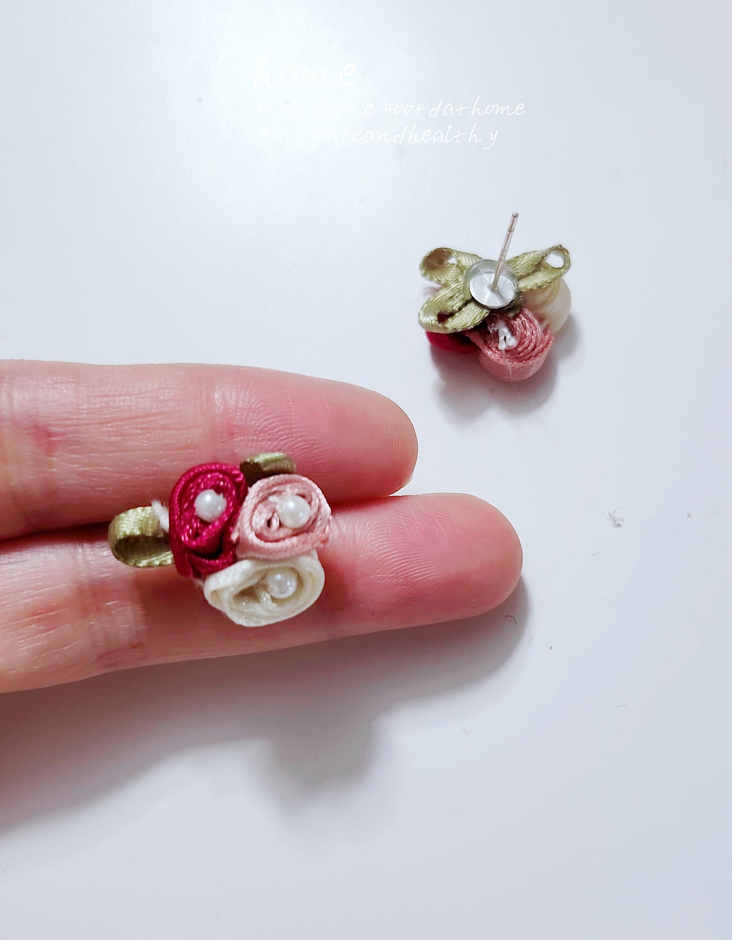 925 Sterling Silver Handmade Flowers Earring