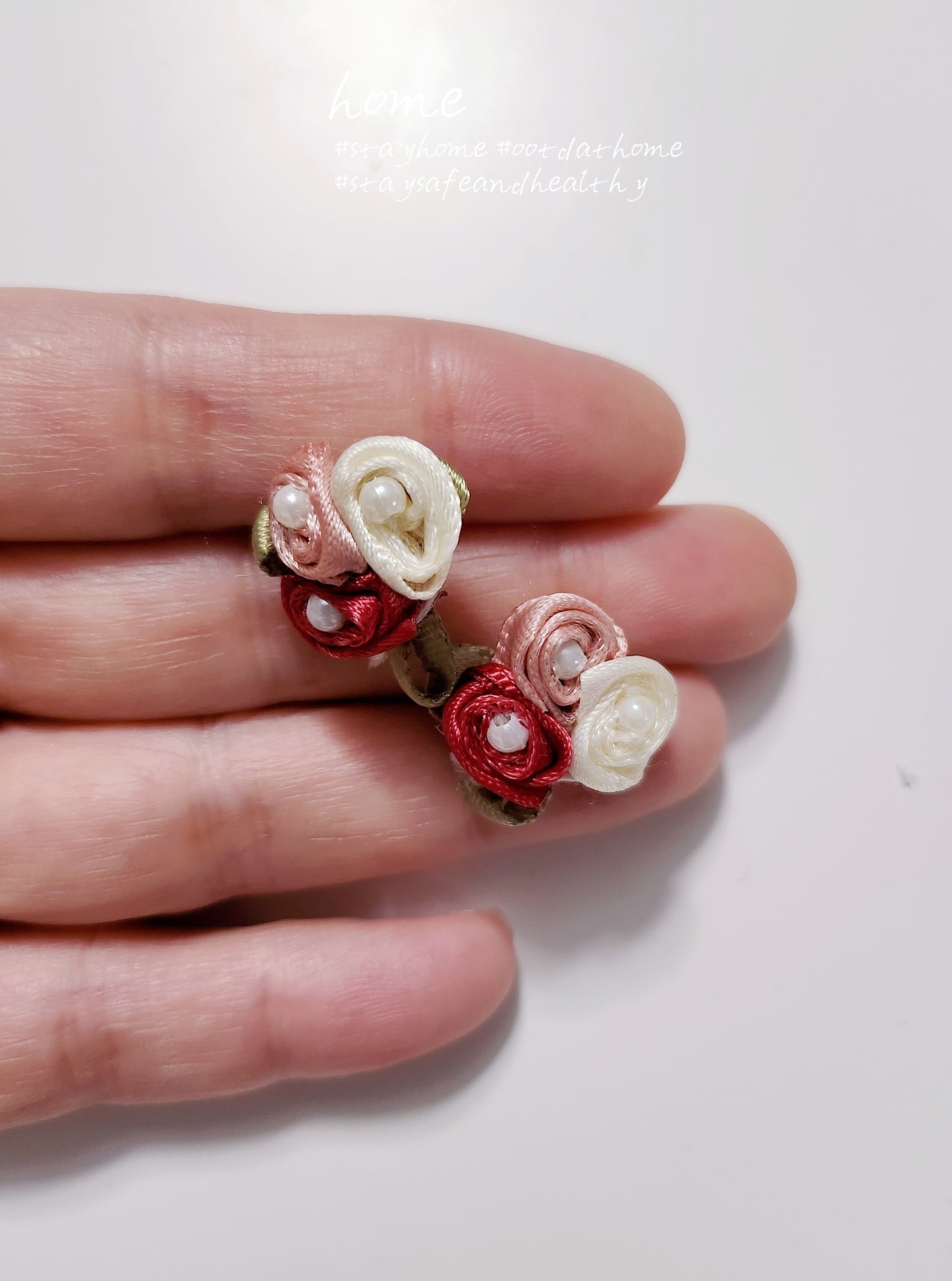 925 Sterling Silver Handmade Flowers Earring