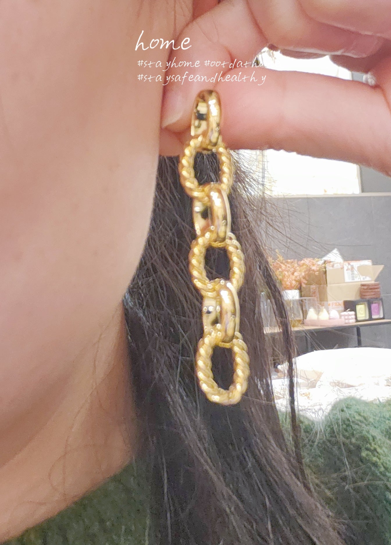 925 Sterling Silver Chains 18K Gold Earring