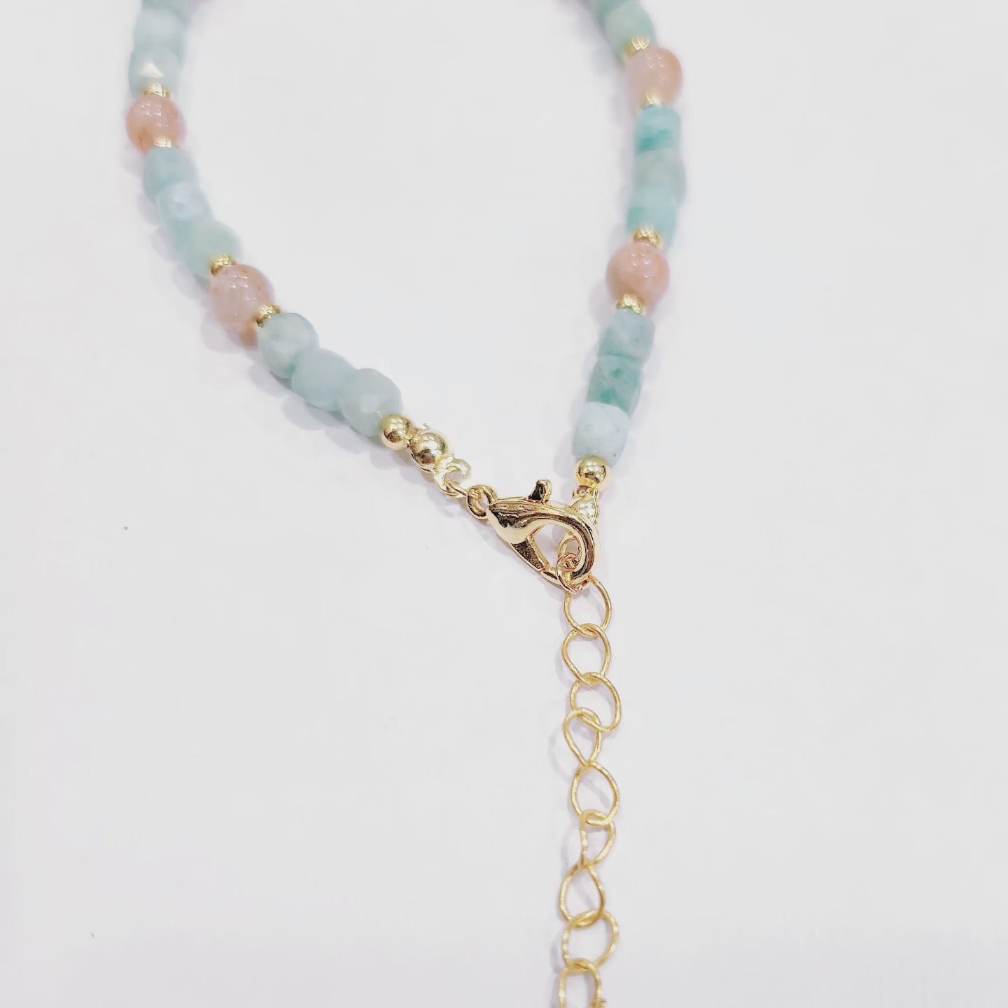 Handmade Crystal Bracelet- Mint Candy