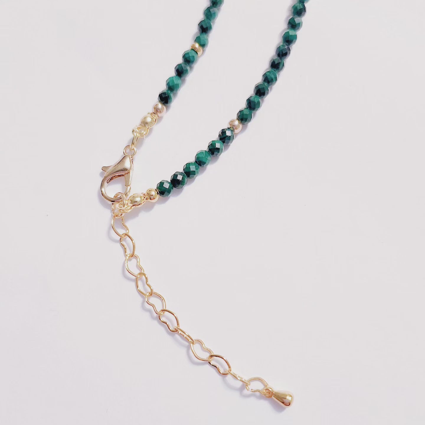 Handmade Crystal Necklace Verdant Serenity