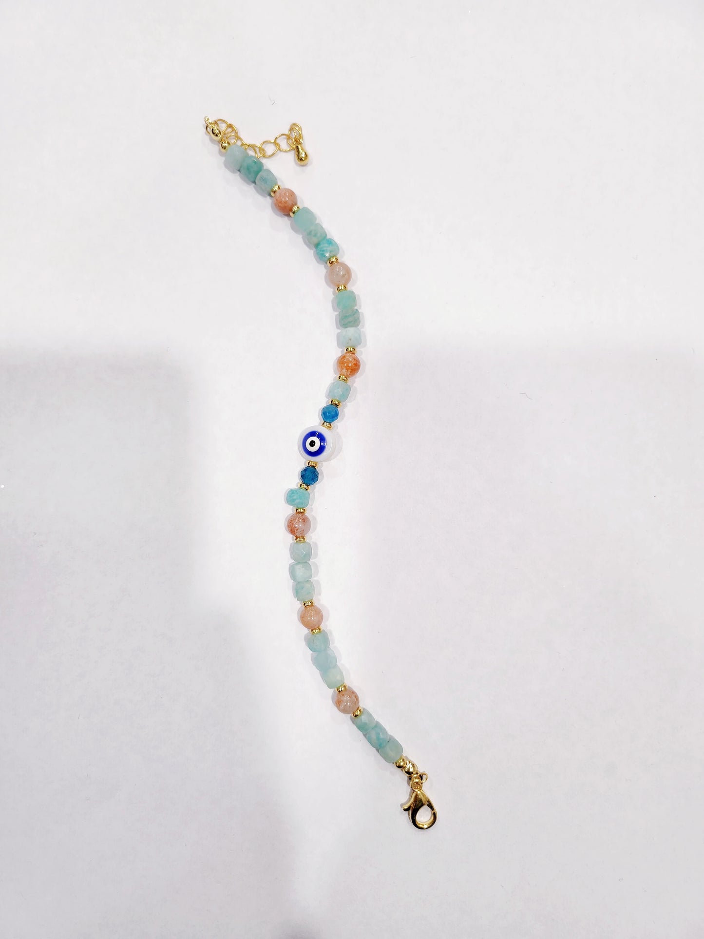 Handmade Crystal Bracelet- Mint Candy