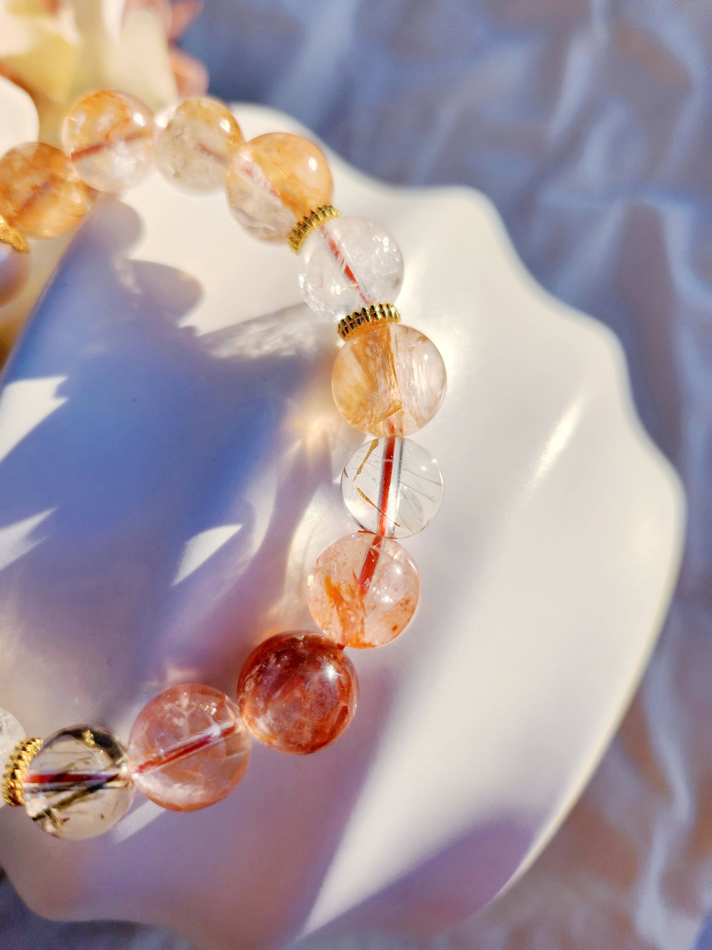 Handmade Crystal Bracelet-Golden Caramel
