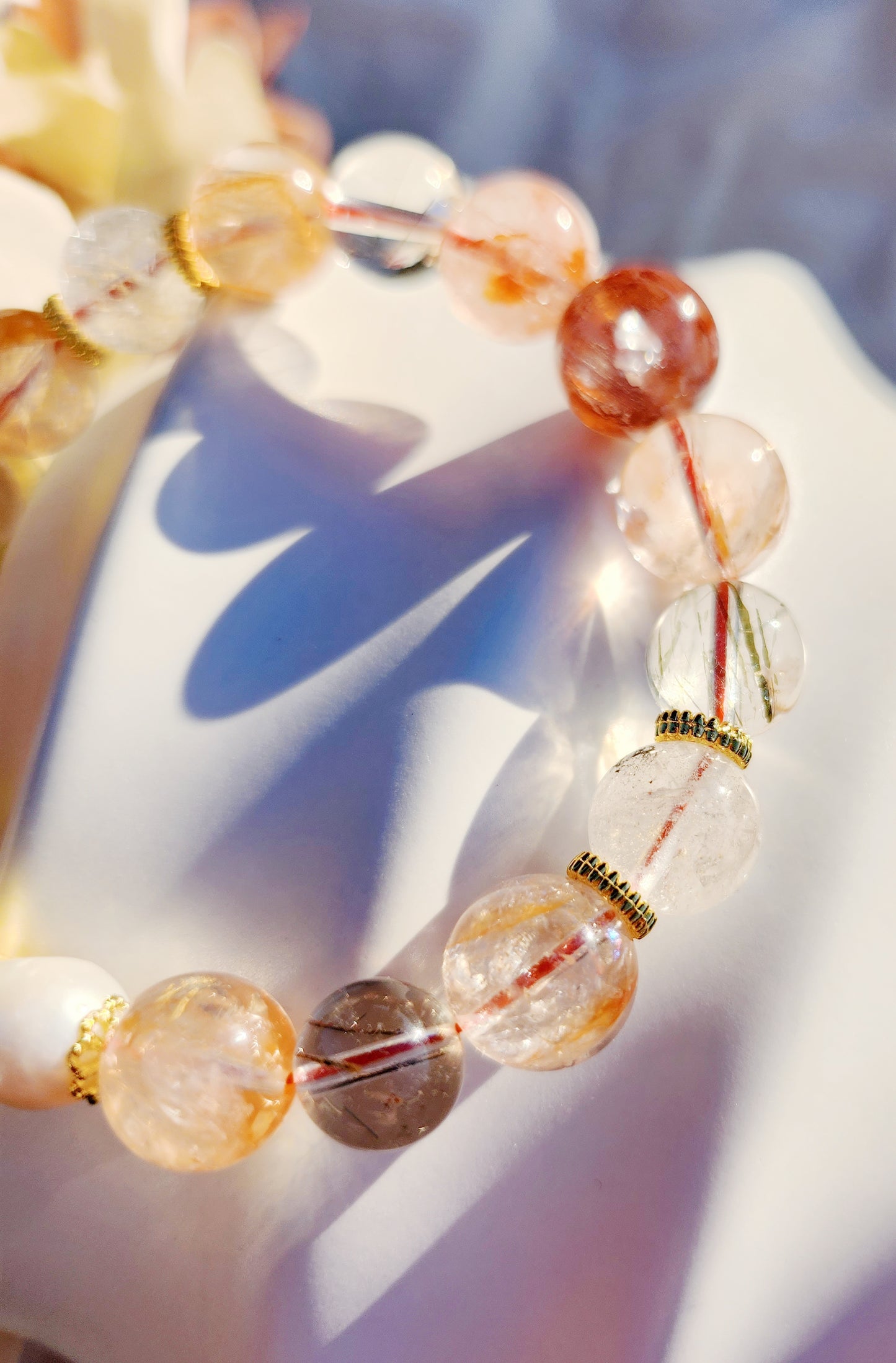 Handmade Crystal Bracelet-Golden Caramel