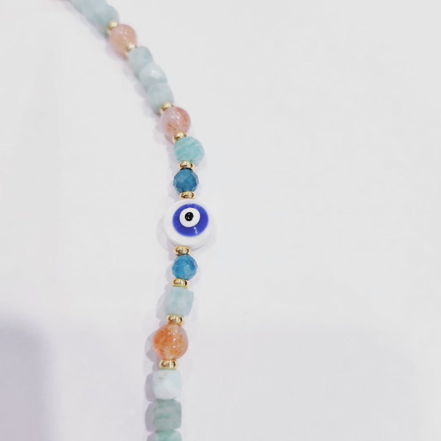 Handmade Crystal Bracelet- Mint Candy
