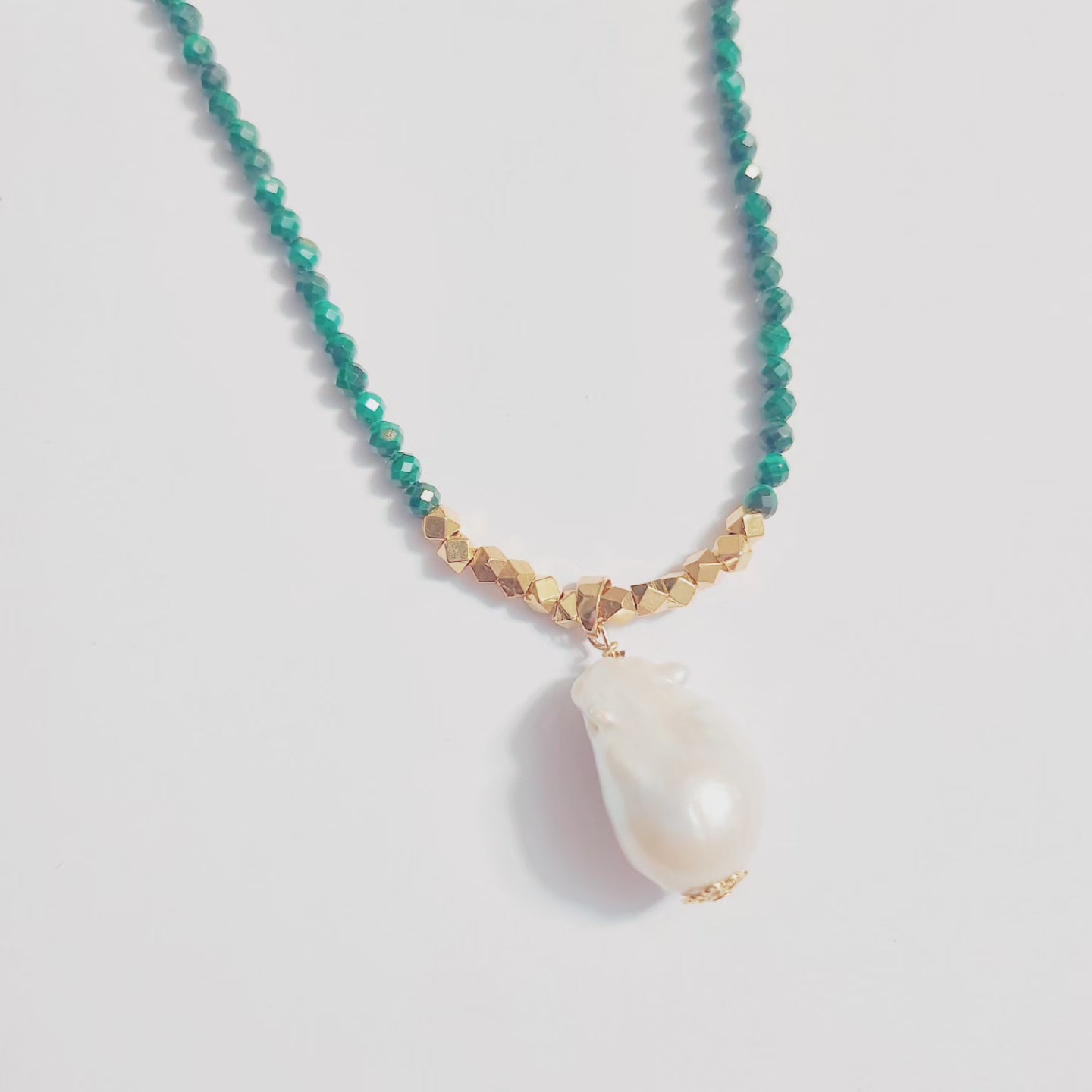 Handmade Crystal Necklace - Gilded Grace