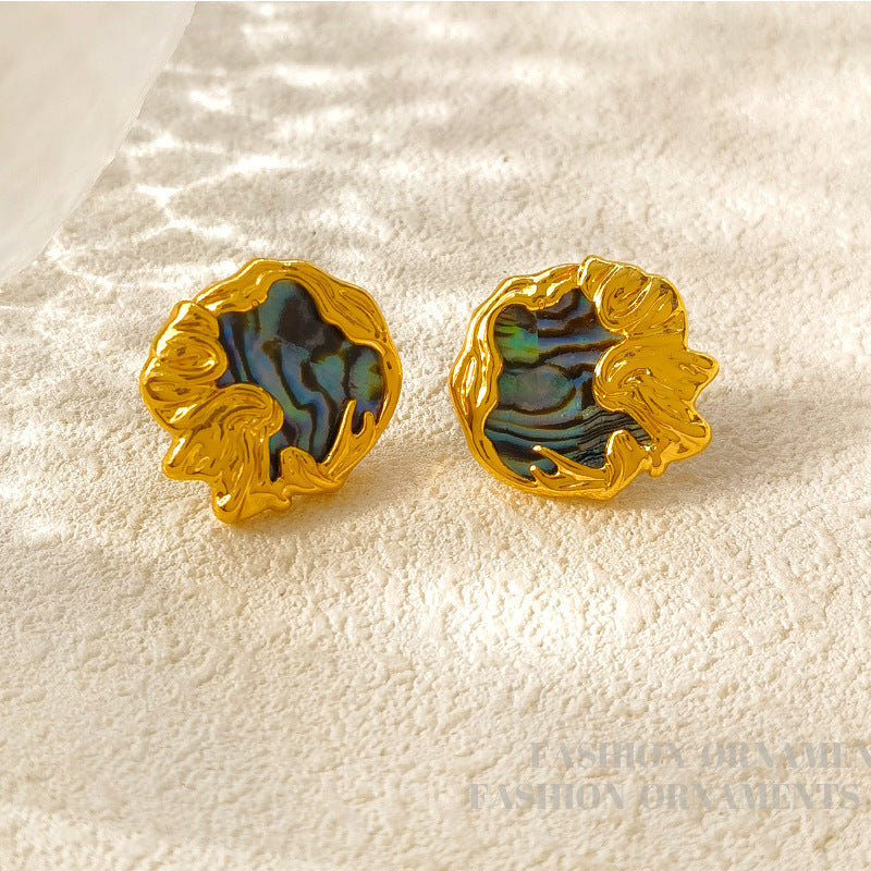 24K Gold Plated &Shell Earring