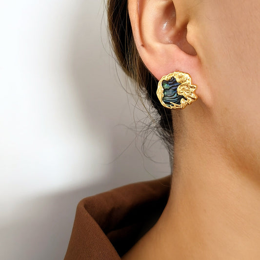 24K Gold Plated &Shell Earring