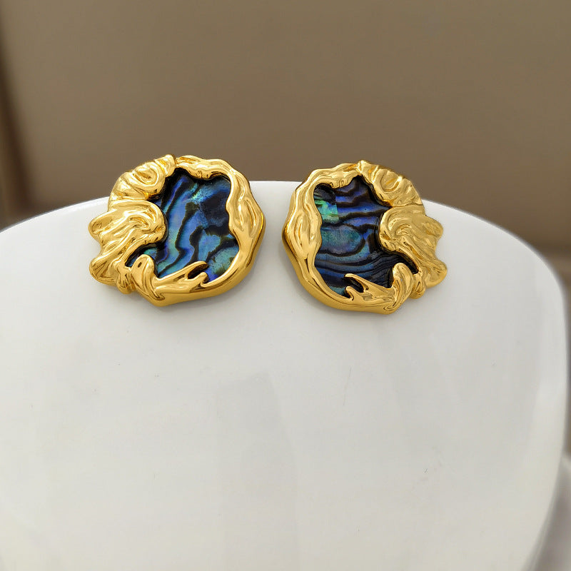 24K Gold Plated &Shell Earring