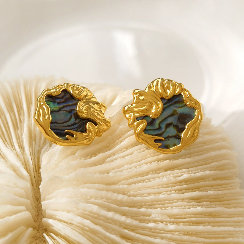 24K Gold Plated &Shell Earring