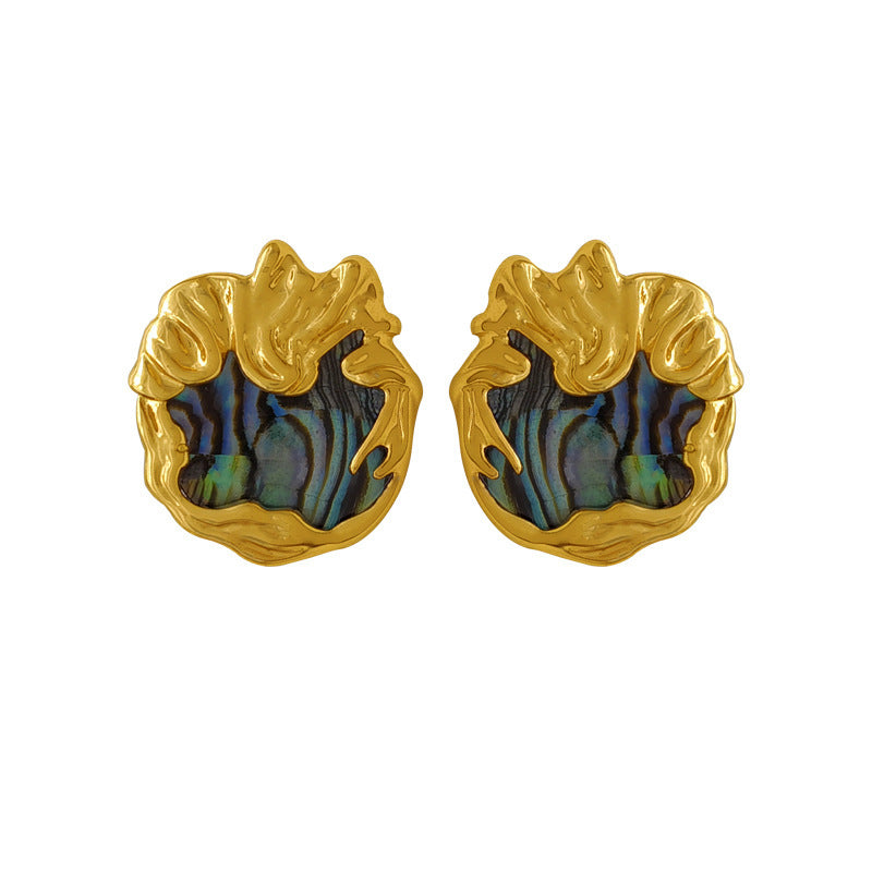 24K Gold Plated &Shell Earring