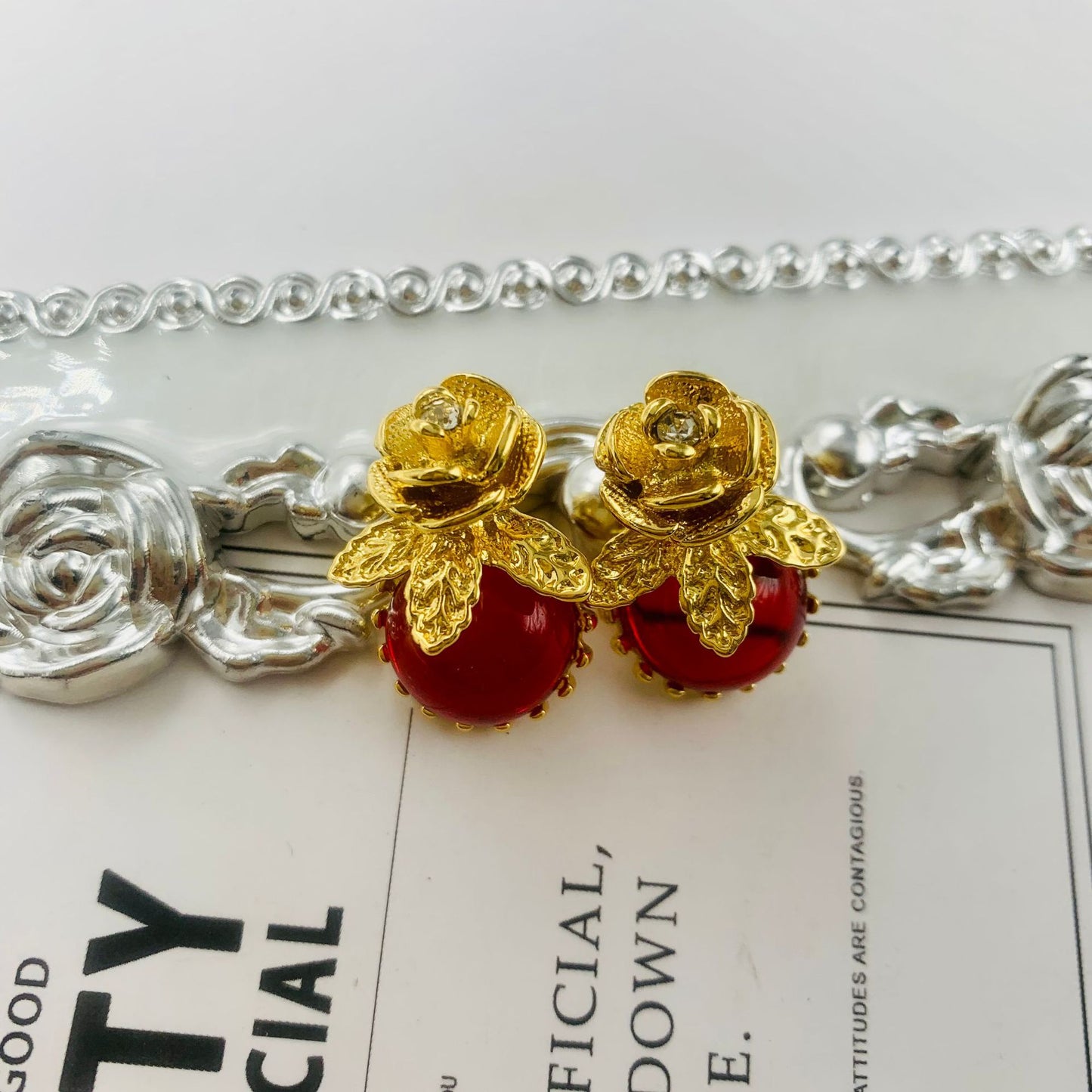 Vintage Glaze 18K Gold Plated Earring
