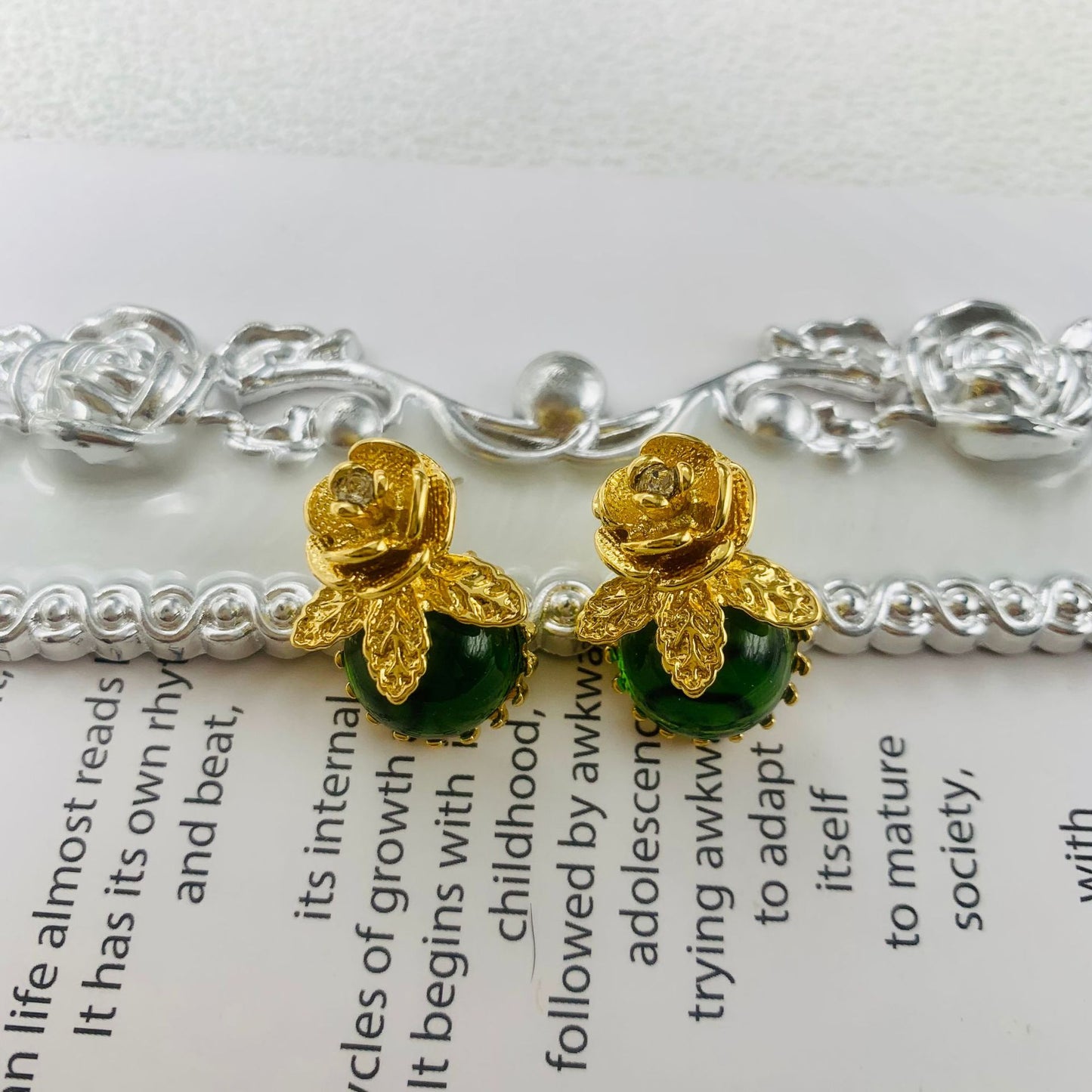 Vintage Glaze 18K Gold Plated Earring