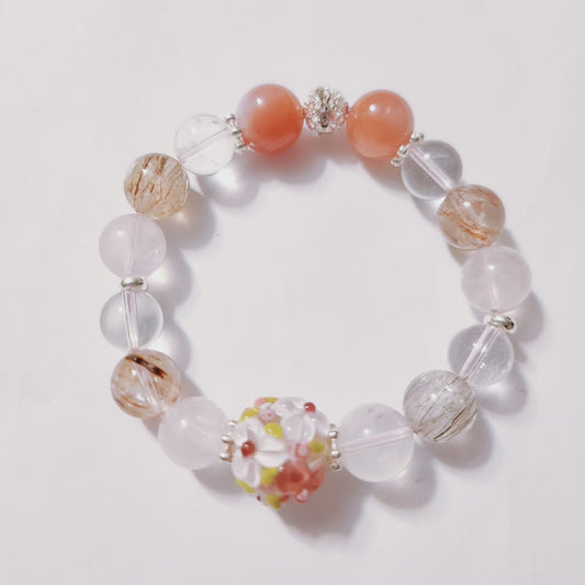 Handmade Crystal Bracelet Dewdrop Blossom