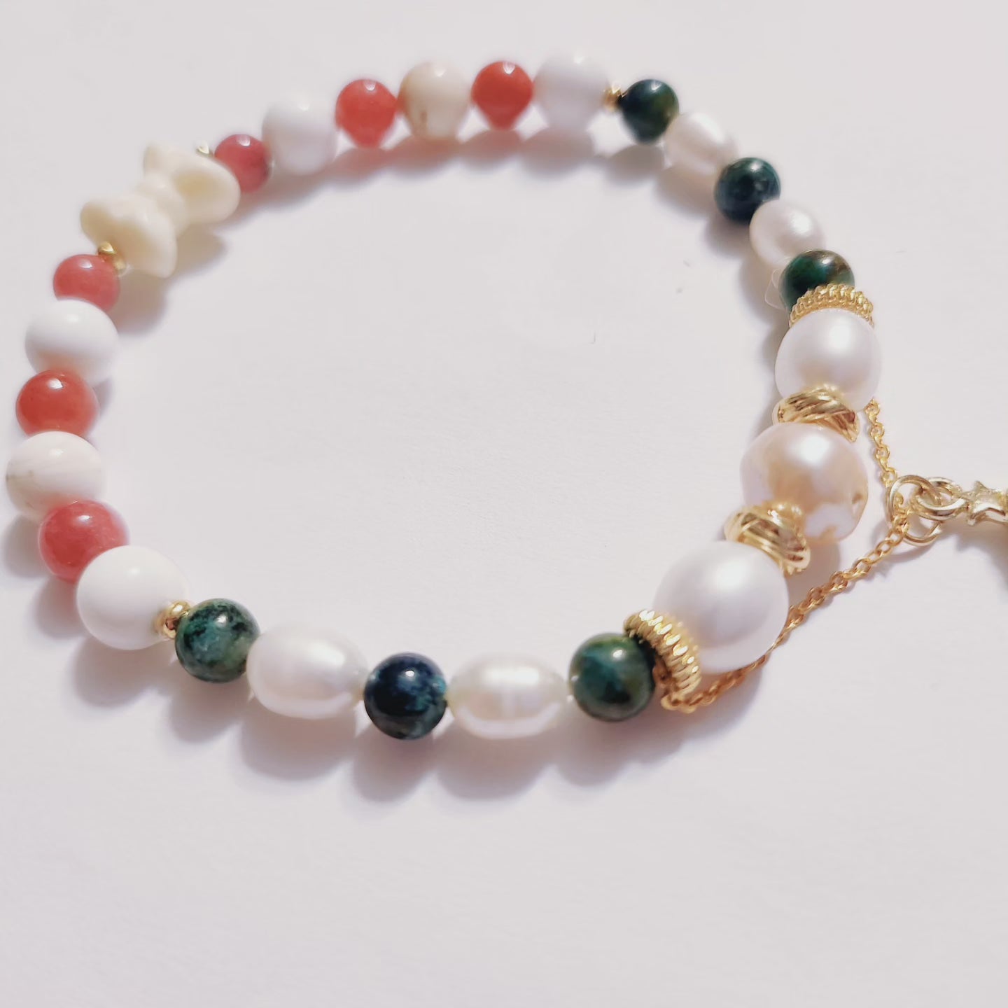 Handmade Crystal Bracelet Golden Christmas