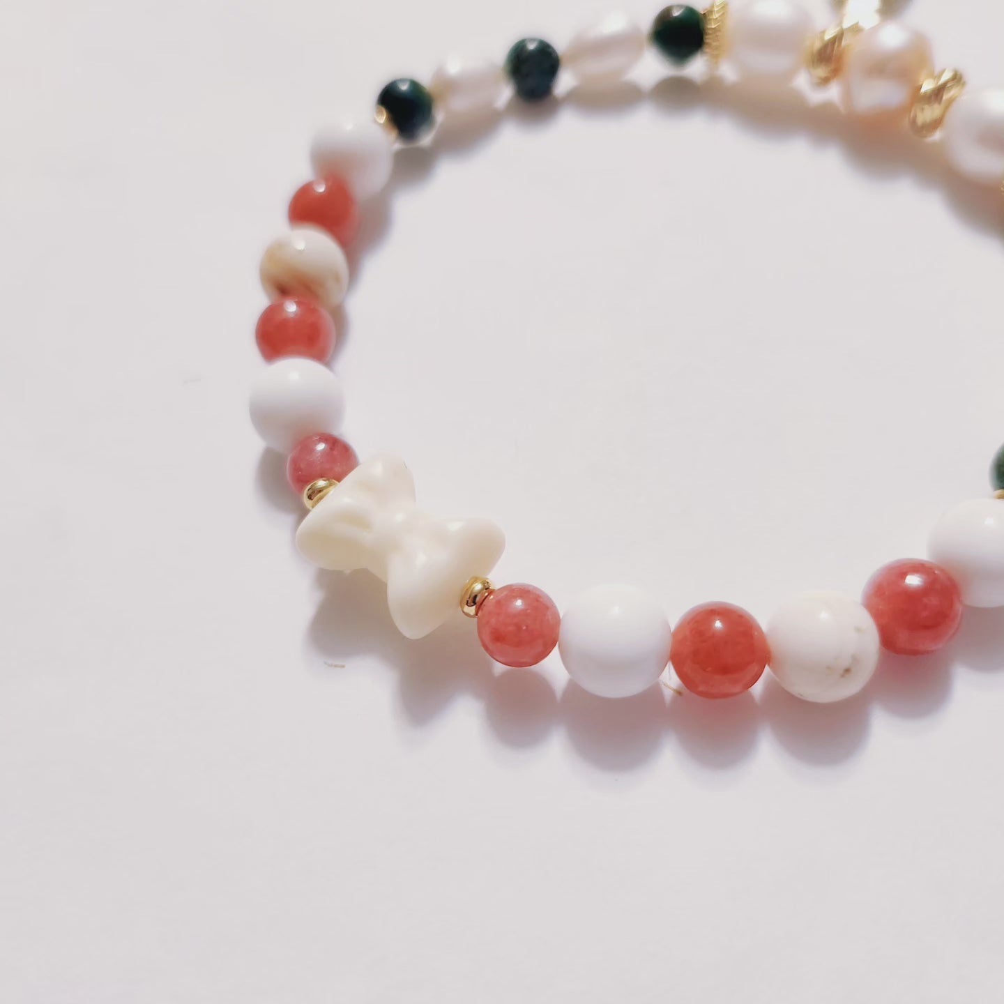 Handmade Crystal Bracelet Golden Christmas