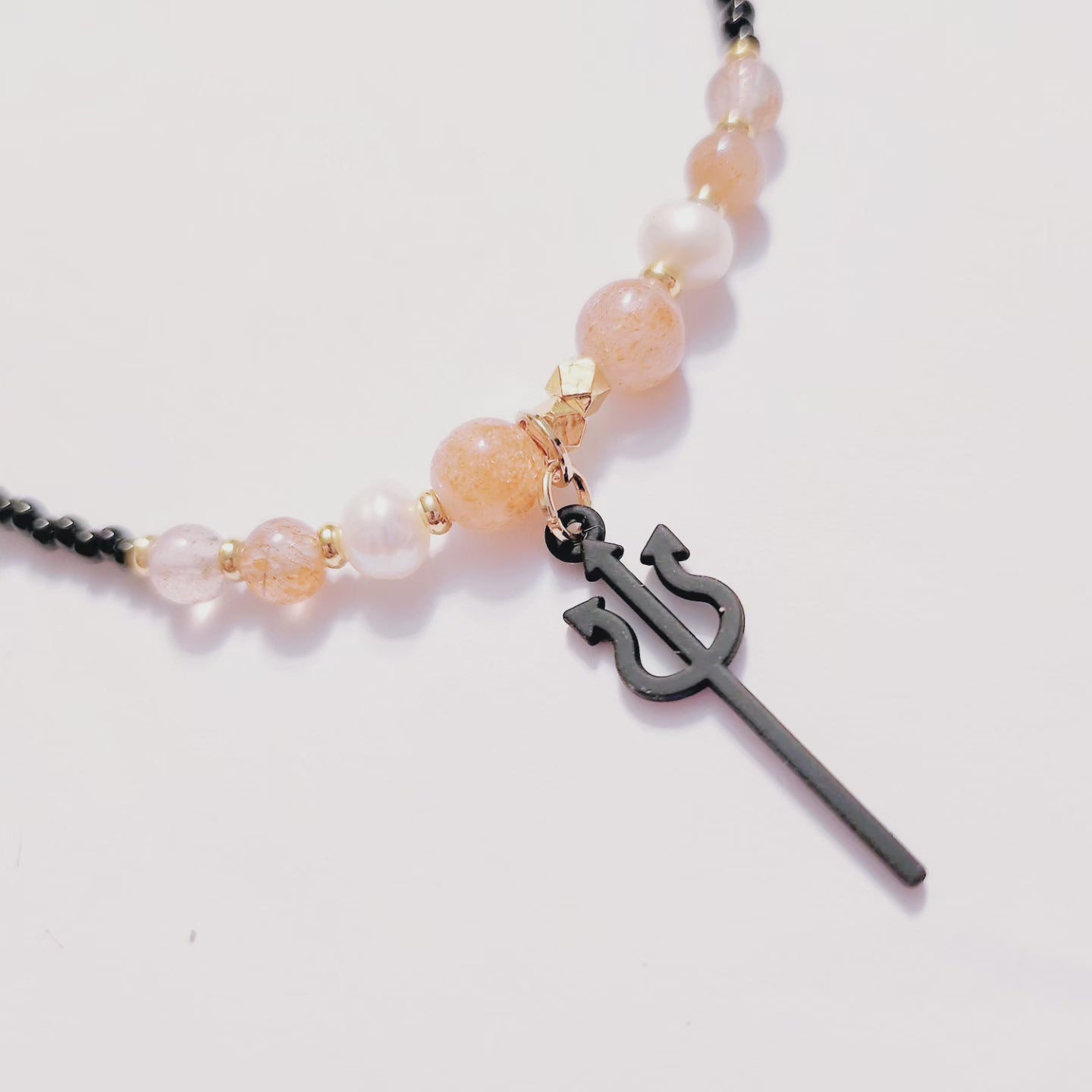 Handmade Crystal Necklace Happy Halloween