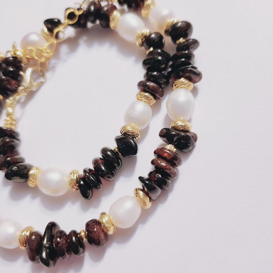 Handmade Crystal Necklace/Bracelet Impression of Bordeaux