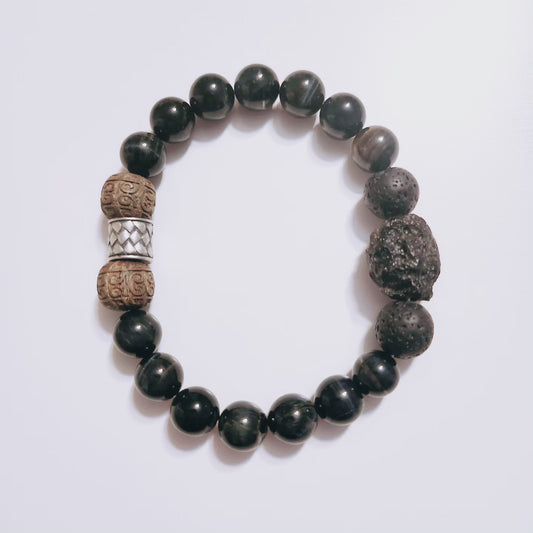 S925 SILVER Handmade Crystal Bracelet- Dark Tribe
