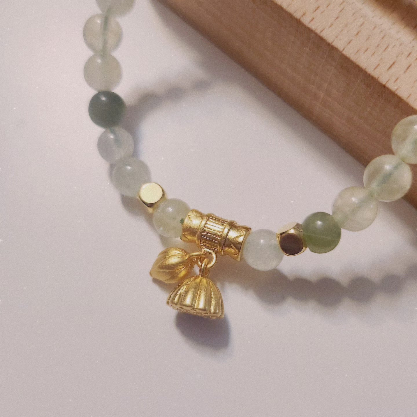 Handmade Crystal Bracelet- Golden Grape