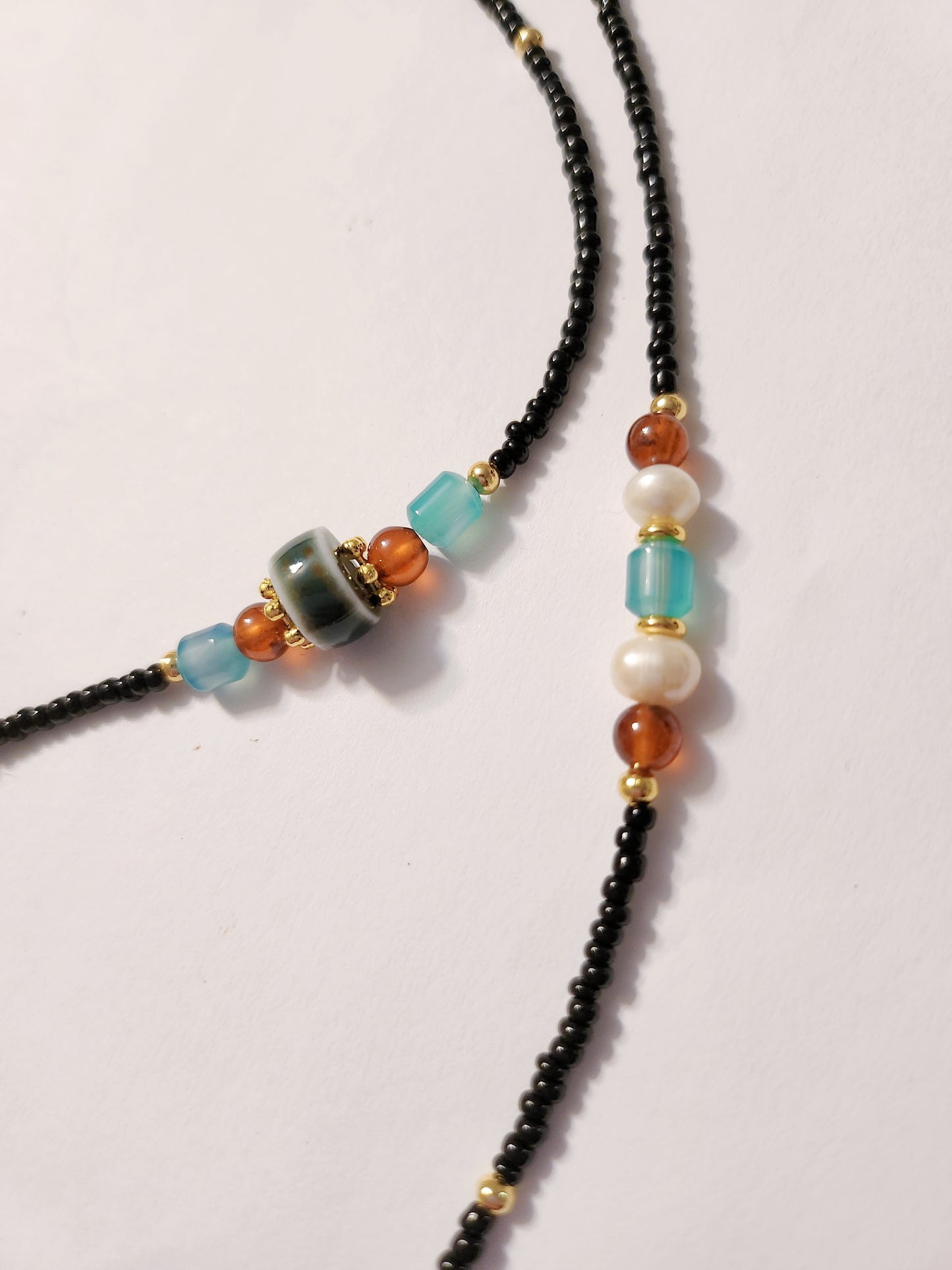 Whispers of the Deep Blue Handmade Crystal Necklace
