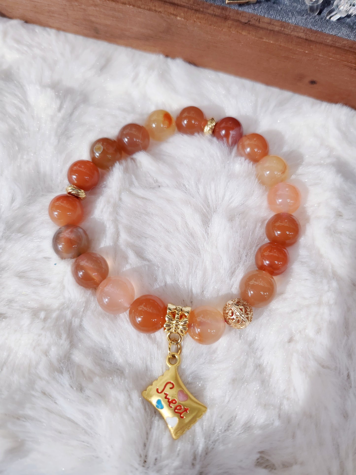 Handmade Crystal Bracelet - Sweety Flamingo