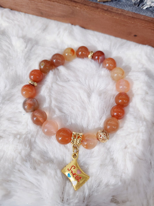 Handmade Crystal Bracelet - Sweety Flamingo