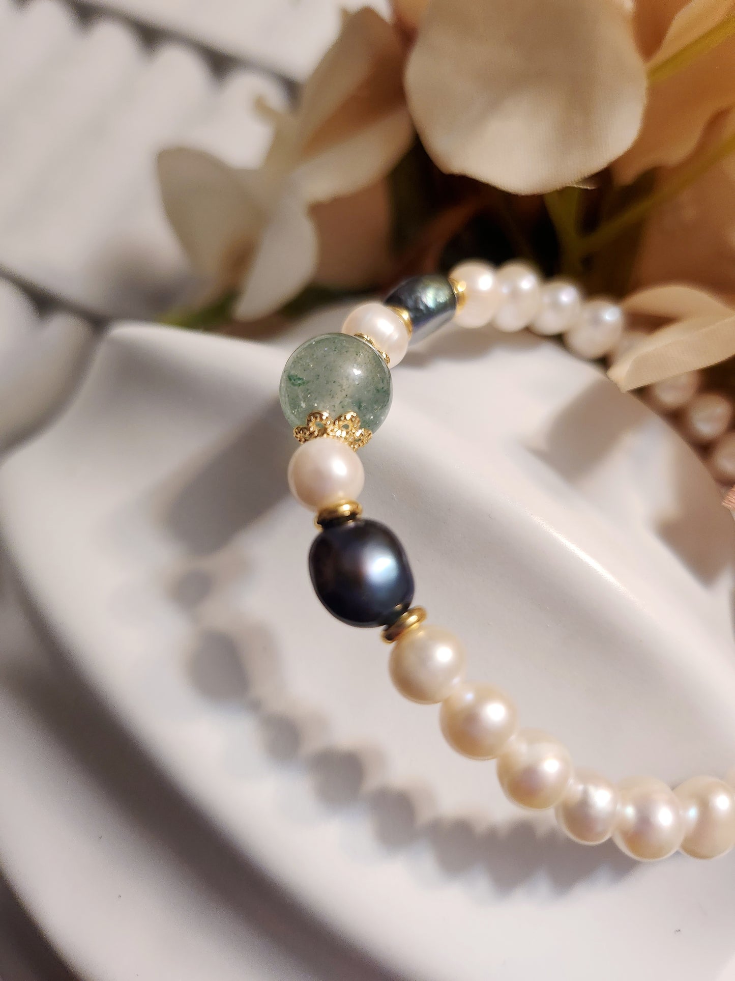 Handmade Crystal Bracelet - Pearl Collection